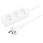 TITANUM 3-WAY SOCKET WITH SURGE PROTECTION 1.5M TL101 WHITE
