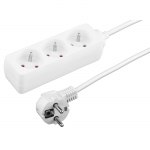TITANUM 3-WAY SOCKET WITH SURGE PROTECTION AND GROUND PIN 1.5M TL115 WHITE