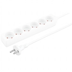 TITANUM 6-WAY SOCKET WITH SURGE PROTECTION 5M TL114 WHITE
