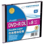 DVD+R ESPERANZA 8,5GB X8 DL - SLIM CASE 1 SZT.
