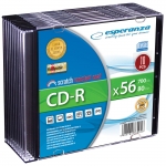 ESPERANZA CD-R SILVER 700MB/80min - SLIM CASE 10 PCS.