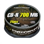 ESPERANZA CD-R BLACK 700MB/80min - CAKE BOX 25 PCS.