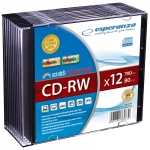 ESPERANZA CD-RW X12 700MB/80min - SLIM CASE 10 SZT.