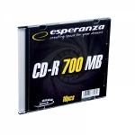 ESPERANZA CD-R BLACK 700MB/80min - SLIM CASE 1 SZT.