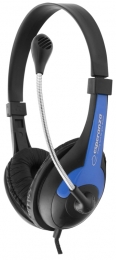 esperanza-stereo-headphones-with-microphone-rooster-blue